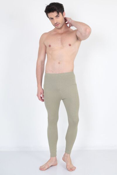 DOKU İÇ GİYİM Raised Thermal Underwear |   Unisex Cotton Thermal Tights Green