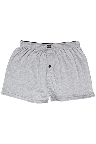 Tutku Erkek Gri Penye Düğmeli Boxer
