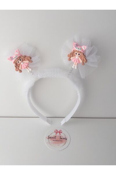 Sweet twins accessories Coroană de primăvară din tul figurat pentru fete