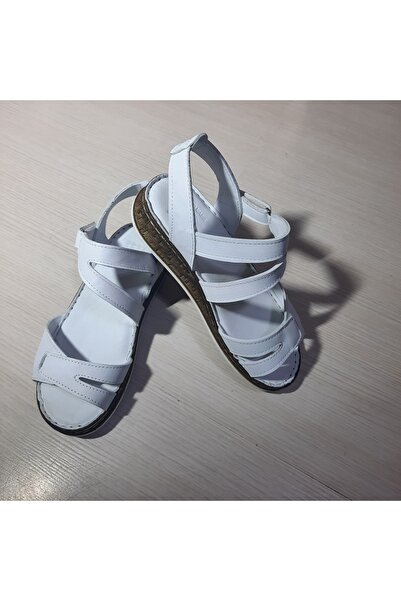 KAPAR Σανδάλια με ελαφριά σόλα από 100% γνήσιο δέρμα με λευκό τακούνι