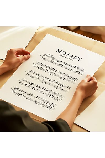 ARTHOUSECOLLECTIVE Αφίσα Mozart - Τουρκική Στάνταρ - Αφίσα με νότες - Αφίσα χωρίς πλαίσιο σε μεγέθη ζωγραφικής