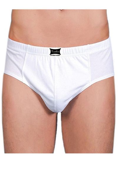Tutku Men's Slip Panties White 12 Pack