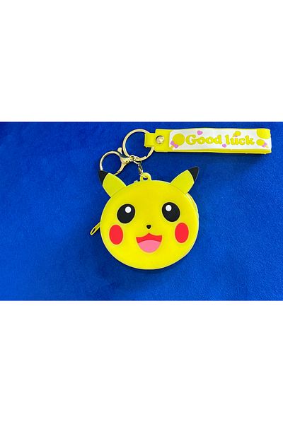 kdaksesuar Breloc portofel din silicon cu model Pikachu - Ornament pentru masina