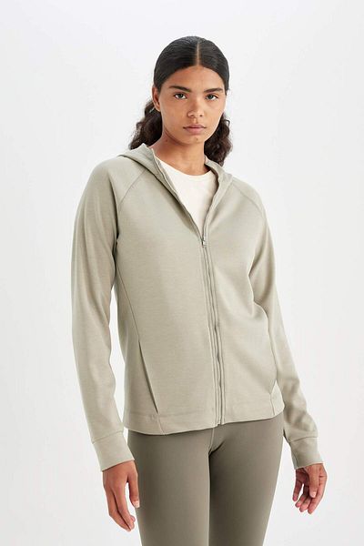DeFacto Skuba Diver Fabric Fit Zippered Cardigan - 3155097