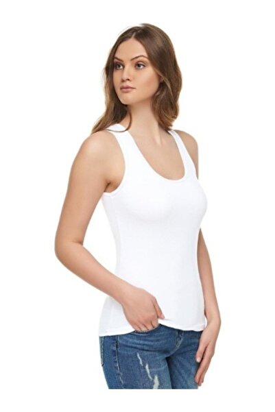 Alıç Tutku Elit Жіночий 2-х комплект Модальний білий майка з широкими бретелями