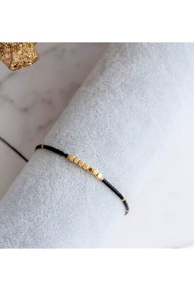 DM Miyuki Black Miyuki Array Bracelet