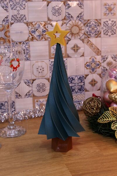 Maflen Modern Yılbaşı Noel Çam Ağacı Dekoratif Biblo 25 Cm Zümrüt Yeşil