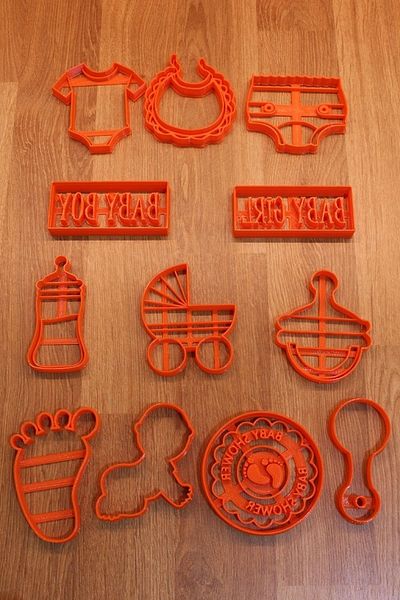 Maflen Baby Shower Gender Reveal Party Gender Reveal Cookie Mold Set of 12