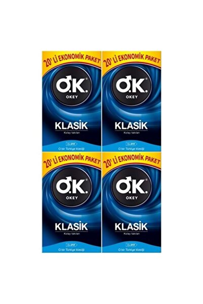 Okey ( STD ) Okey Prezervatif 80 Adet Klasik Ekonomik Pk (4 Lü Set) ( TEKLİDİR )
