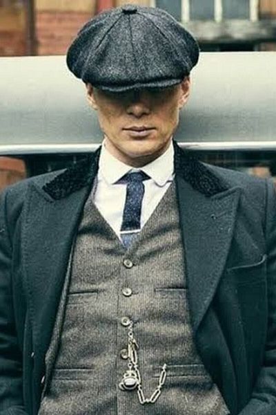Ephesus Herringbone 100% Cashmere Peaky Blinders Newsboy Men's Kaket Hat Cap