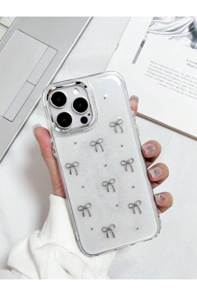 daystar حافظة هاتف متينة شفافة مع نمط القوس واللؤلؤ متوافقة مع هاتف iPhone 11