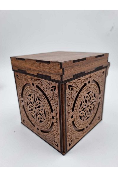 Mu Art Ahşap 11X11X13 cm Wooden Storage Box