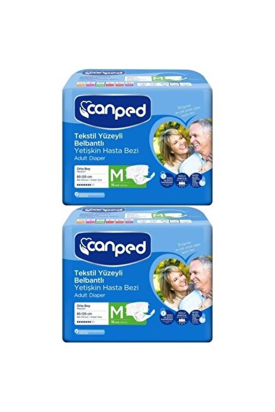 Canped Hasta Bezi Yetişkin Bel Bantlı Tekstil Yüzey M - Orta - Medium 36 (2PK...