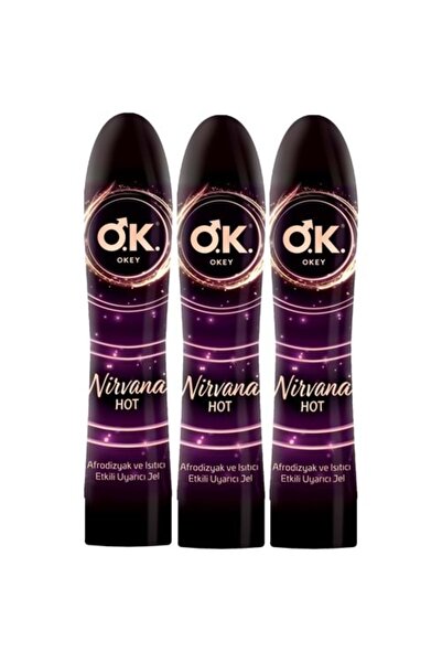 Okey ( STD ) Okey Kayganlaştırıcı Jel 100ML Nirvana Hot (3 Lü Set) ( TEKLİDİR )