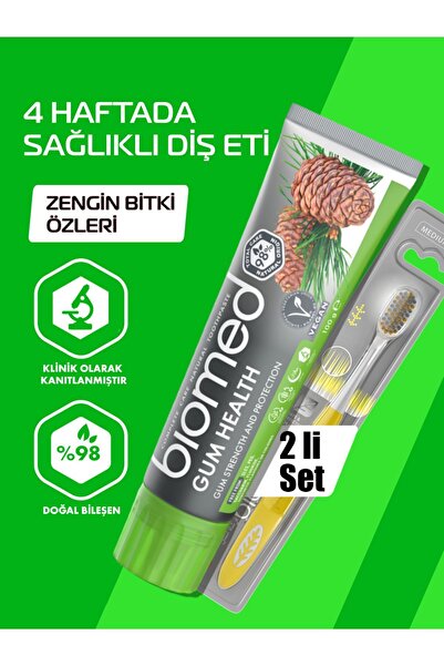 Biomed Gum Health Diş Macunu Ve Silver Diş Fırçası 2li Set ( Doğal Bitkisel Vegan Florürsüz )