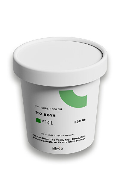 Hikwo HW - Toz Boya - Taş Tozu Boyası - Hobi Harcı Boyası - Mum Boyası 500 Gr