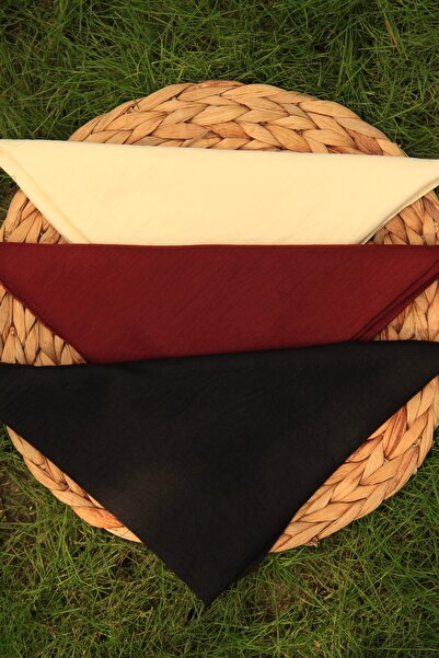 VEGA MODA مجموعة من 3 أوشحة نسائية قطنية ملونة - تصميم حجاب