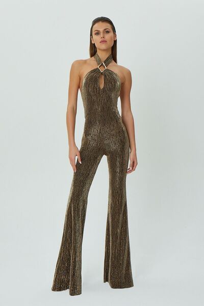 SAINT ONES ST. ONES İthal Gold Aksesuarlı Bel ve Sırt Detaylı İspanyol Paça T...