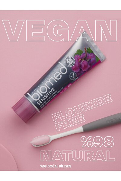 Biomed Sensitive Diş Macunu Silver Diş Fırçası ( Doğal Bitkisel Vegan Florürsüz )