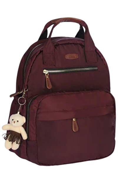 Elite Seal حقيبة ظهر للعناية بالطفل باللون العنابي من نيرفانا - حقيبة حفاضات للأم باللون الأحمر العنابي