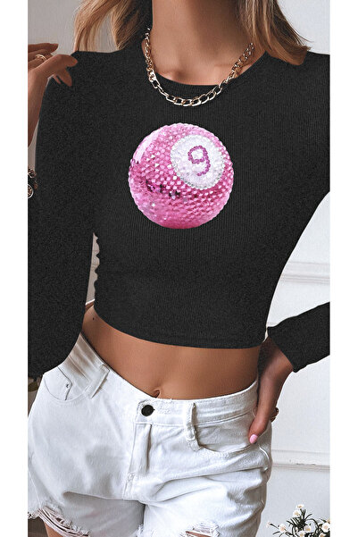 Jose Clothing Black Limited Edition Series - Organic Cotton Crop Blouse, Long...