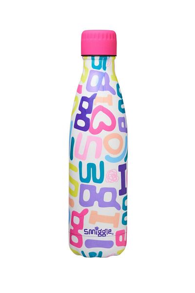 SMIGGLE BPA Free Patterned Double Pocket Steel Water Bottle Thermos Water Bottle