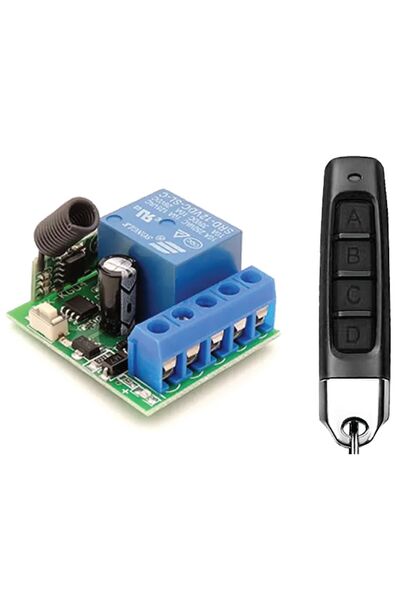 FÖF Kablosuz Rf Uzaktan Kumandalı Röle Kartı Set 433 Mhz Garaj Kapısı Kontrol...