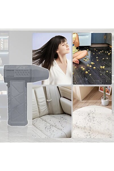 Genel Markalar Mini Turbo Jet Şarjlı Fan Turbo Üfleme Fanı Mangal Fanı Üstün ...