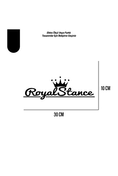 ARONA Royal Stance Ön Cam Sticker Araç Modifiye Sticker Etiket Modeli