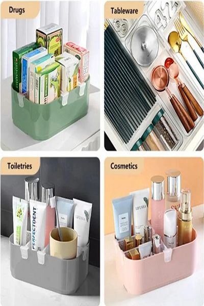 safestore 10 Pieces Refrigerator - Shelf Separator, Adjustable Cabinet Drawer and Egg Cup Bottle Cup Splitter