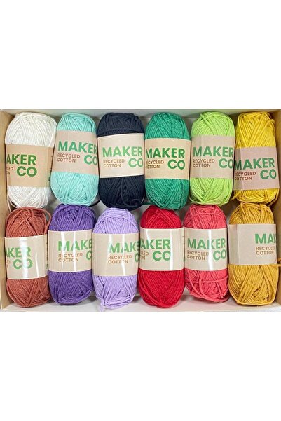 BALIM ÖRGÜ EVİ punch nakışı ve amigurumi için uygun iplik seti 12 renk 25gram...