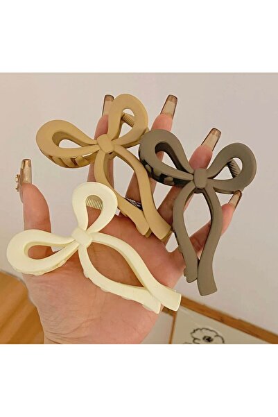 Monalisa Kadın 3' Lü Kahverengi Tonlar Fiyonk Toka Seti