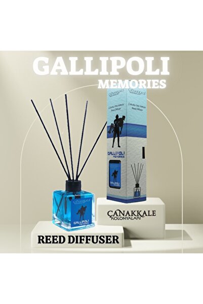 ÇANAKKALE kolonyaları Bambu Çubuklu Oda Kokusu (GALLIPOLI) 100 ml Cam Şişe (K...