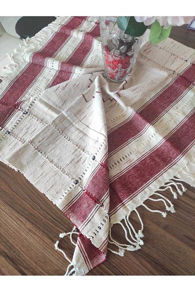 denizli hatırası 100% Handcrafted Woven Hand Workbench - 100X100 cm Table Cloth
