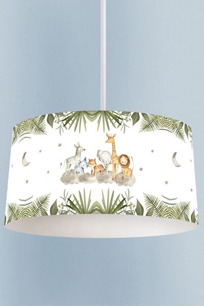 Talia Home Safari Desenli Çocuk Ve Bebek Odası Sarkıt Avize Tlav-041