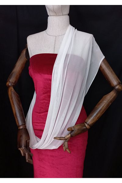 es moda shop Amy adolesc four-use lycra tulle shawl white