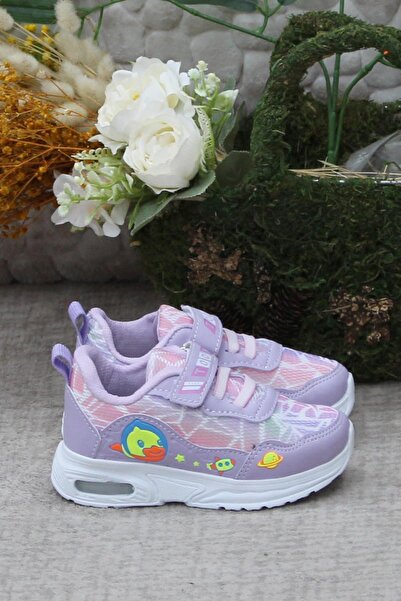 fort 0775 Lila Figürlü Hafif Taban Işıklı Kız Çocuk Ayakkabı