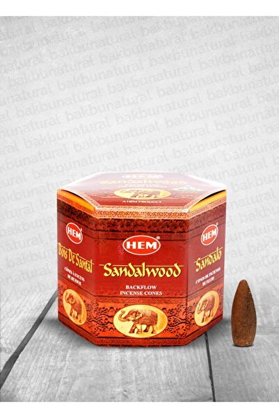 Hem Sandalwood Geri Akışlı Konik Tütsü 40 Adet