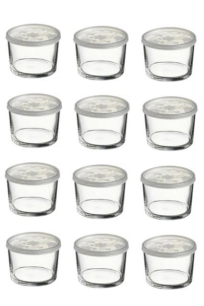 Paşabahçe Glass Storage Container with Lid 12 Liters Breakfast 220cc 42230-12