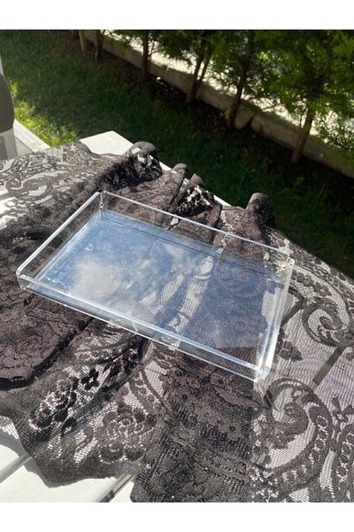 byplexiumlaser Plain Single 14*22 cm Nisba Coffee Presentation Tray Without Plexiglass Pattern