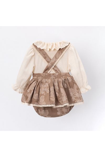 Cumino Sahra Baby Girl Set - Salopet and Bluzlu