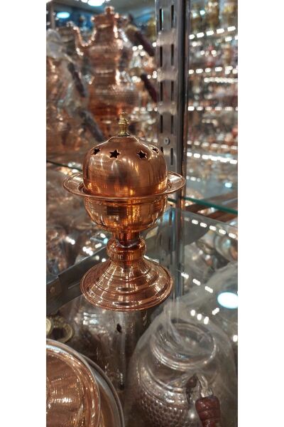 Copper Incense Holder & Censer Walk Through Copper Steam Holder Stylish Design Crafted Handmade Footed