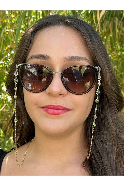 glasses accessory Glasses Chain with Evil Eye Beads