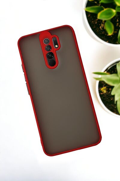 mooodcase Xiaomi Redmi 9 Uyumlu Buzlu Şeffaf Lüx Telefon Kılıfı Mchzr