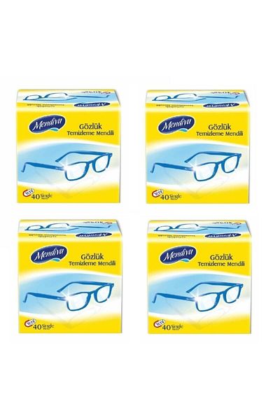 Mendiva 40 X 4 Glasses Cleaning Wipes