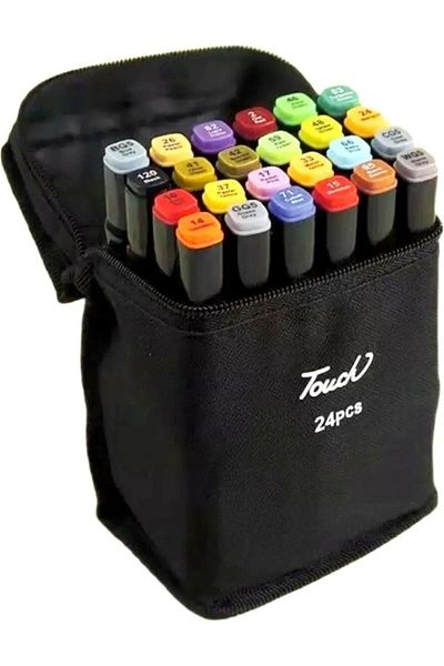 Touch Twin 24 Pieces Double Sided Professional Marker Paint Cremes Set--Without Stand--