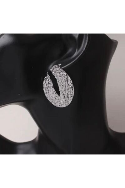 DESİGNEDBYD Kadın Metal Dokulu Küpe