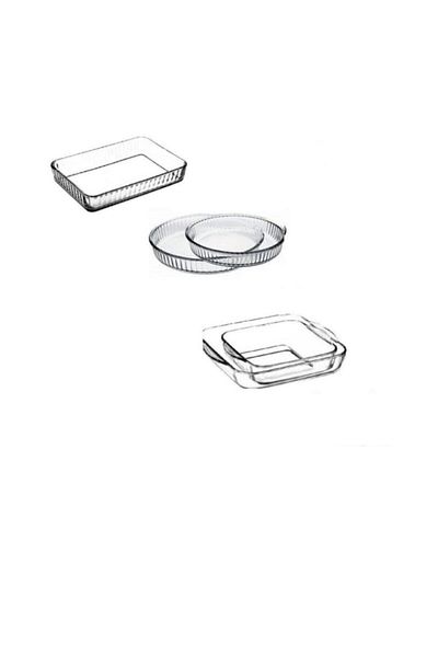 Paşabahçe Borcam Oven Tray - Set of 5 Borcam 159028-5 088oa 091oa 061oa Fma03121 Fma04596 322