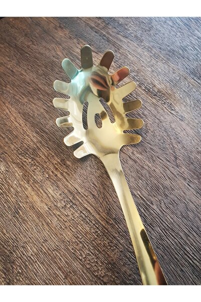 LOVYCO 29 cm Stainless Steel Pasta Ladle - Gold Pro