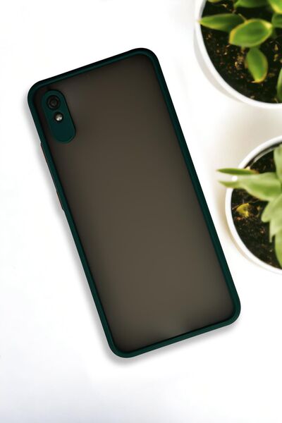 mooodcase Xiaomi Redmi 9a Uyumlu Buzlu Şeffaf Lüx Telefon Kılıfı Mchzr